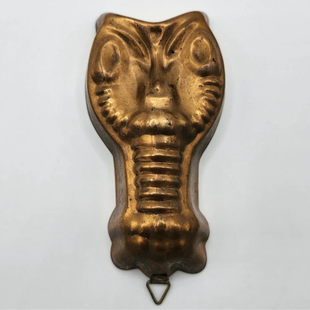 Vtg Revere Ware Copper Lobster Animal Jello Mold w/ Hanging Loop